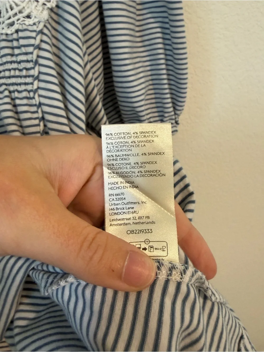 Anthro Maeve Square Neck Puff Sleeve Stripe Swing Tee - Picture 4 of 7